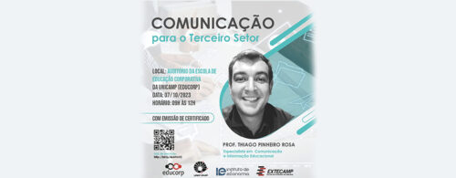 Palestra Comunicação para o Terceiro Setor Prof Thiago Pinheiro